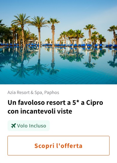 Un favoloso resort a 5* a Cipro con incantevoli viste