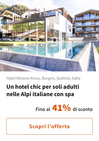 Un hotel chic per soli adulti nelle Alpi italiane con spa
