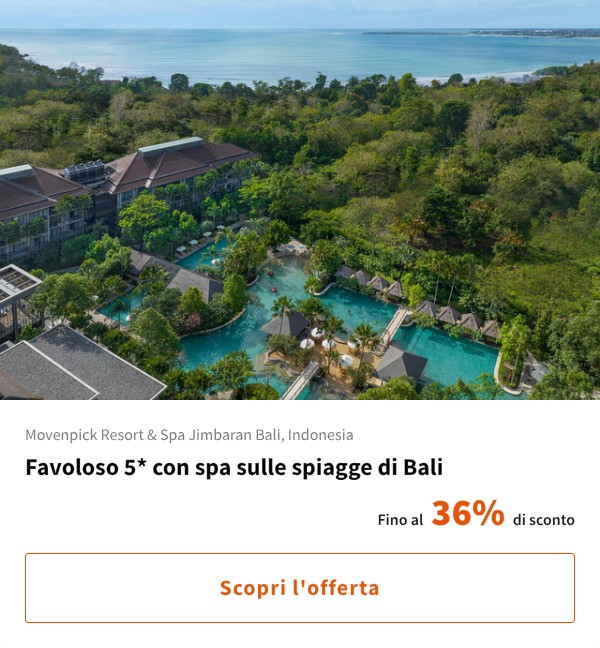 Favoloso 5* con spa sulle spiagge di Bali