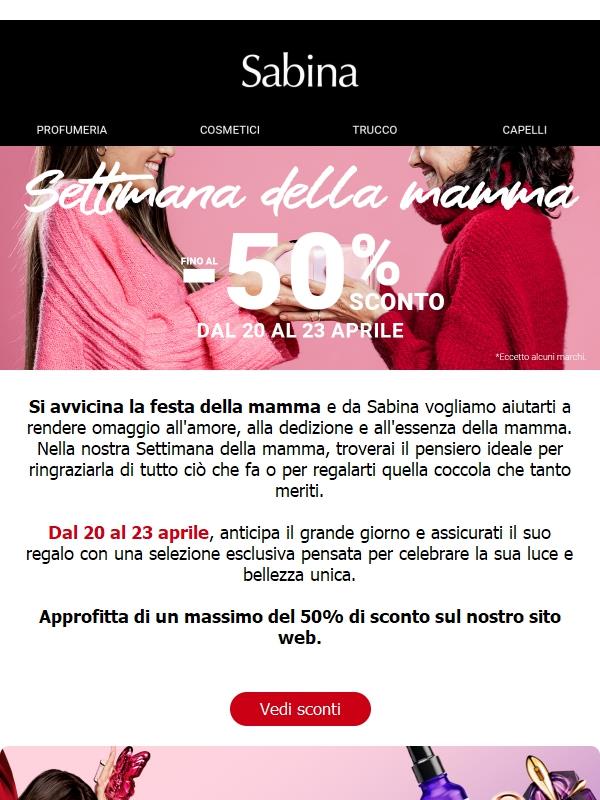 Il tempo sta per scadere ⏳ Fino al -50% per la Mamma