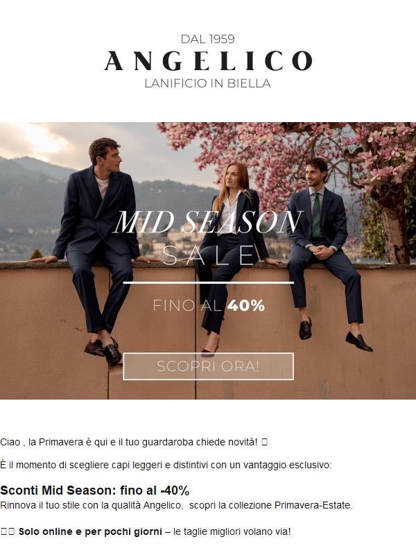 -40% sui tuoi preferiti: Mid Season Sale 🚨