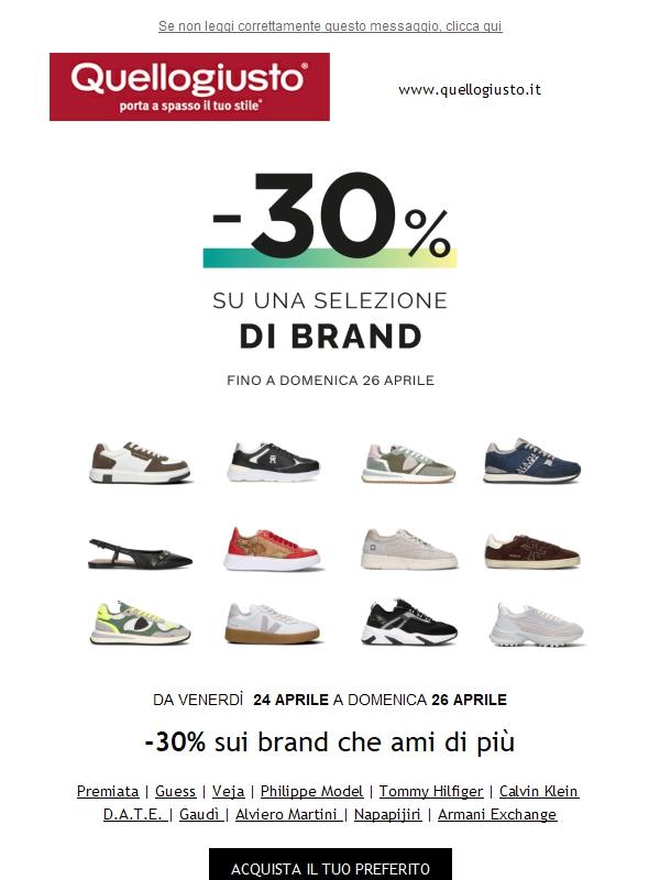 Selezione di brand al -30%