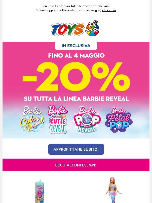 🏷️ -20 % su Barbie e Hotweels, solo fino al 4 maggio!