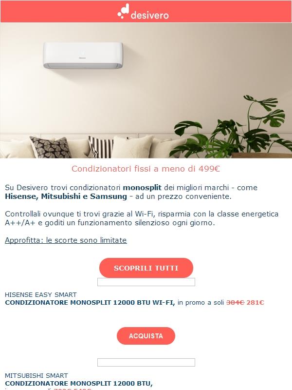 Caldo in arrivo? Scopri climatizzatori a meno di 499€