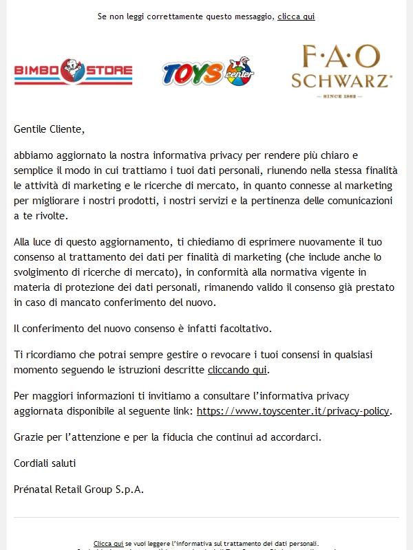 Abbiamo aggiornato la nostra Informativa Privacy