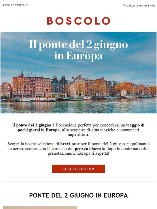 Ponte del 2 giugno: viaggi brevi in Europa