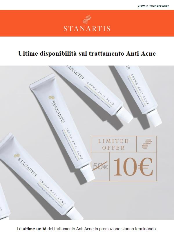 Ultime disponibilità sul trattamento Anti Acne🟠