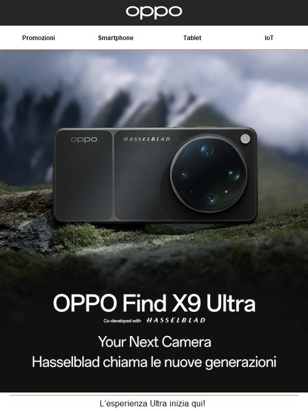 L’attesa è finita: Find X9 Ultra è ora disponibile su OPPO Store!