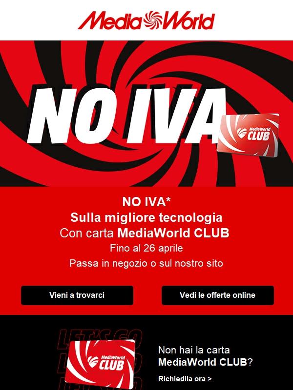 Imperdibili offerte NO IVA, solo fino al 26/04