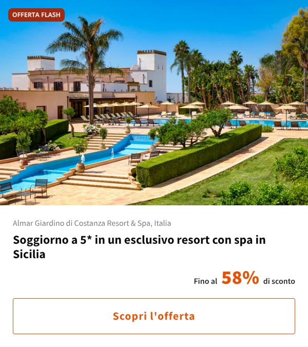 Soggiorno a 5* in un esclusivo resort con spa in Sicilia