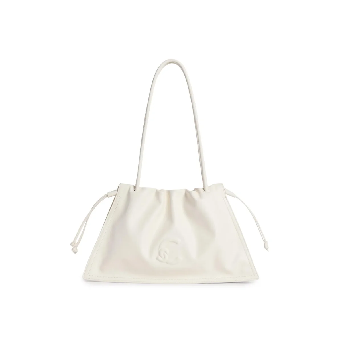 Coccinelle Dulse Medium Borsa in Pelle Colore Perla