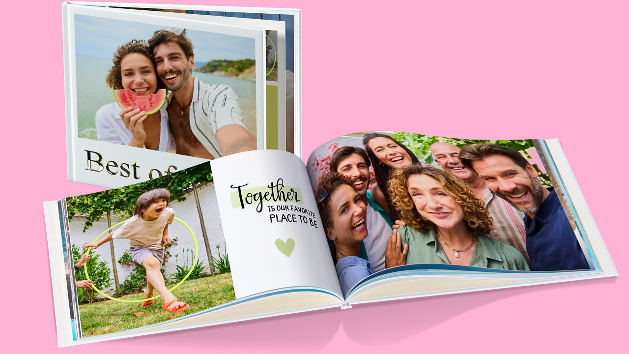 Fotolibri Pixum in diversi formati con foto di famiglia