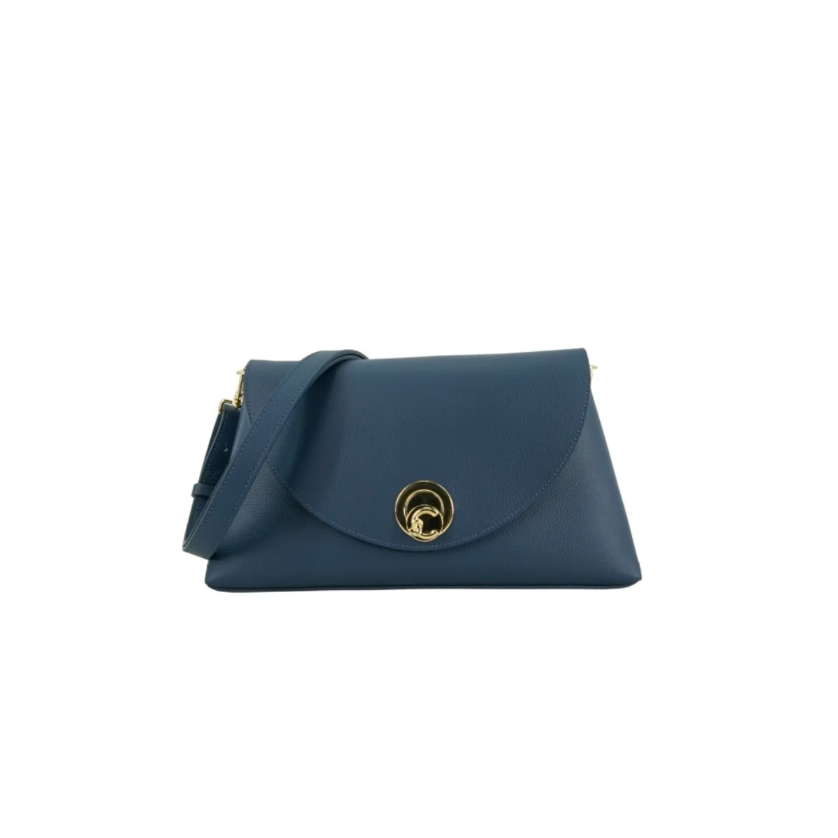 Coccinelle Nikla Crossbody Borsa in Pelle Deep Blue/Sandshell