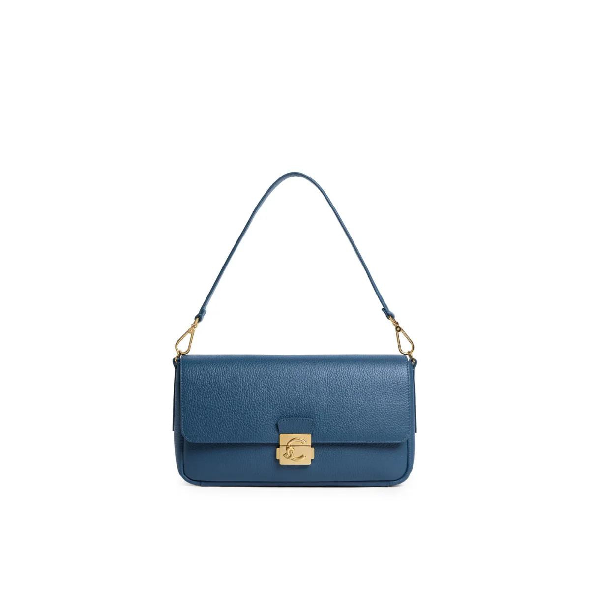 Coccinelle Borsa a Spalla in Pelle Deep Blue