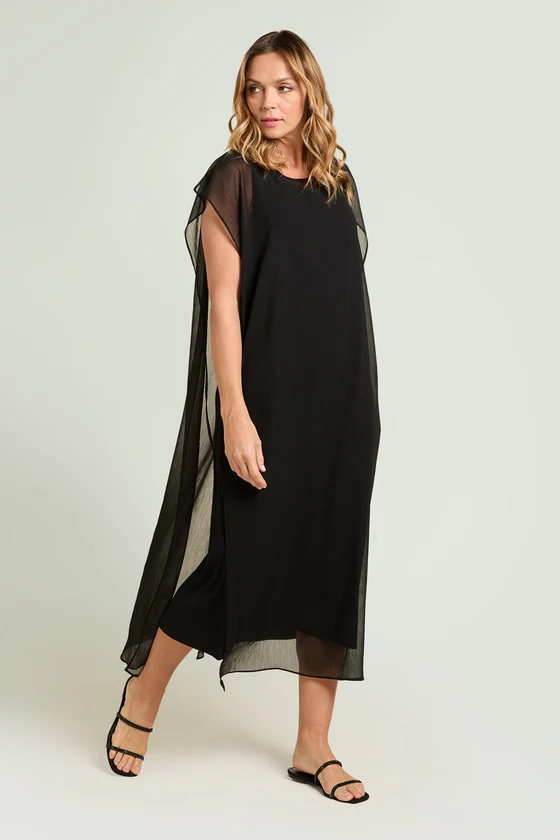 ABITO LUNGO IN CREPONNE E JERSEY