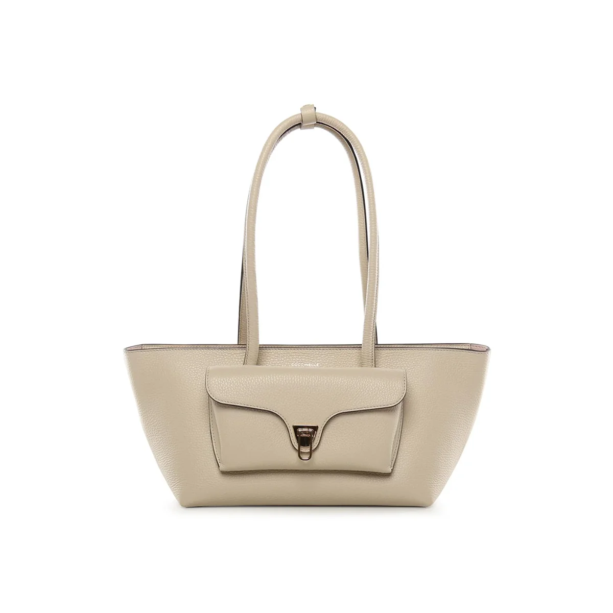 Coccinelle Beat Double Borsa in Pelle Sandshell