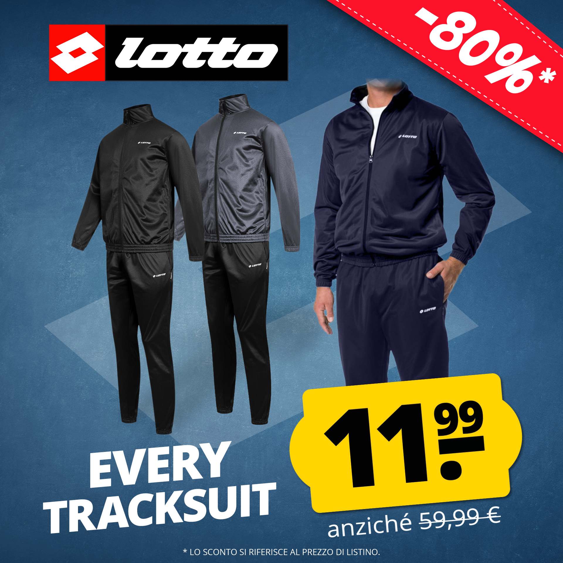 lotto uomo tuta sportiva