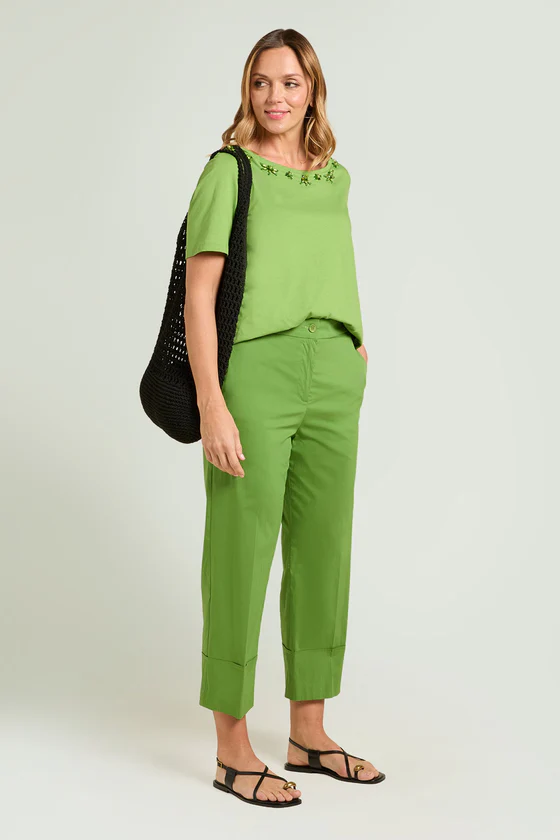 PANTALONI CHINOS IN POPELINE