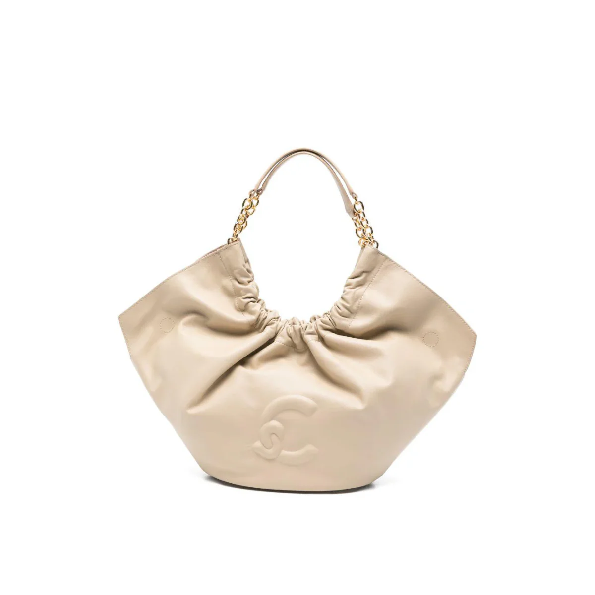 Coccinelle Smash Medium Borsa in Pelle Sandshell