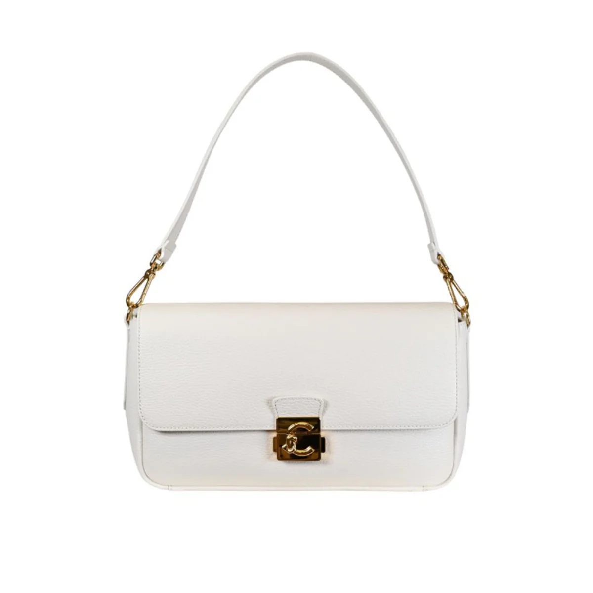 Coccinelle C-Me Lock Borsa a Spalla in Pelle Pearl