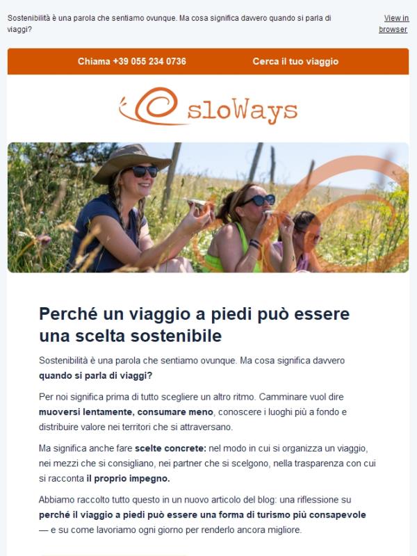 Perché un viaggio a piedi può essere una scelta sostenibile