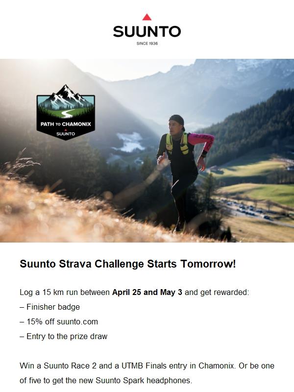 Suunto Strava Challenge Starts Tomorrow!
