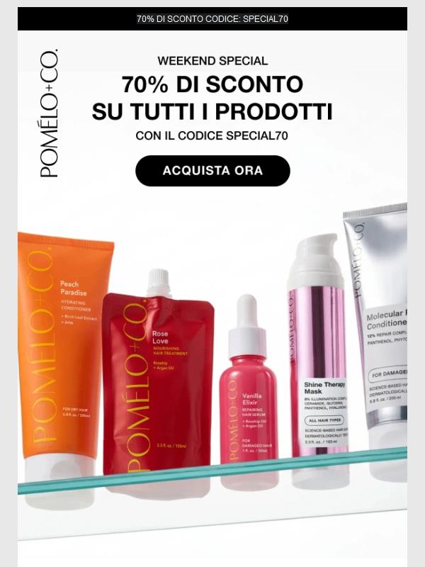 Solo questo weekend: -70% 🩷