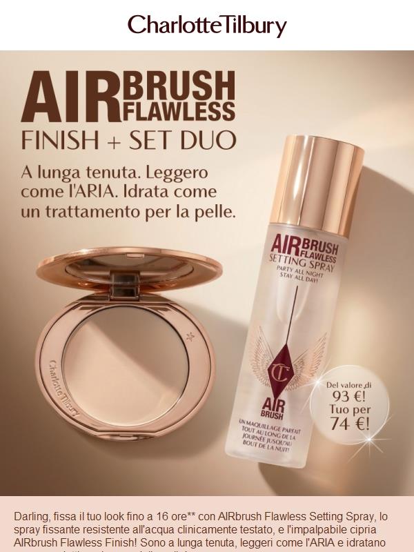 Risparmia 19 € su iconici prodotti Airbrush Flawless! 💕