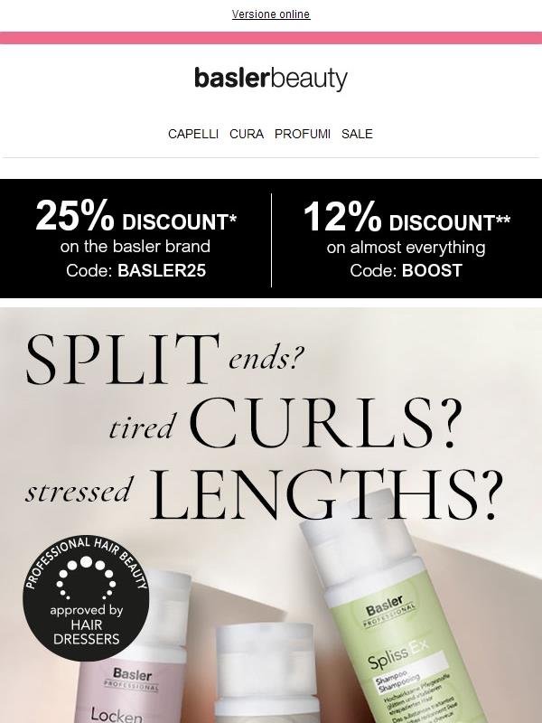 Assicurati uno sconto del 25% su basler 💥