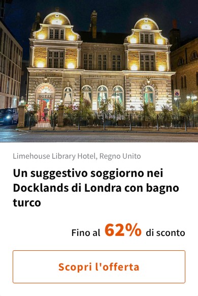 Un suggestivo soggiorno nei Docklands di Londra con bagno turco