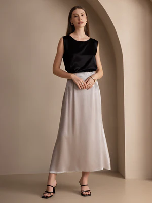 Image of 19Momme Seta Relax Girocollo Canotta