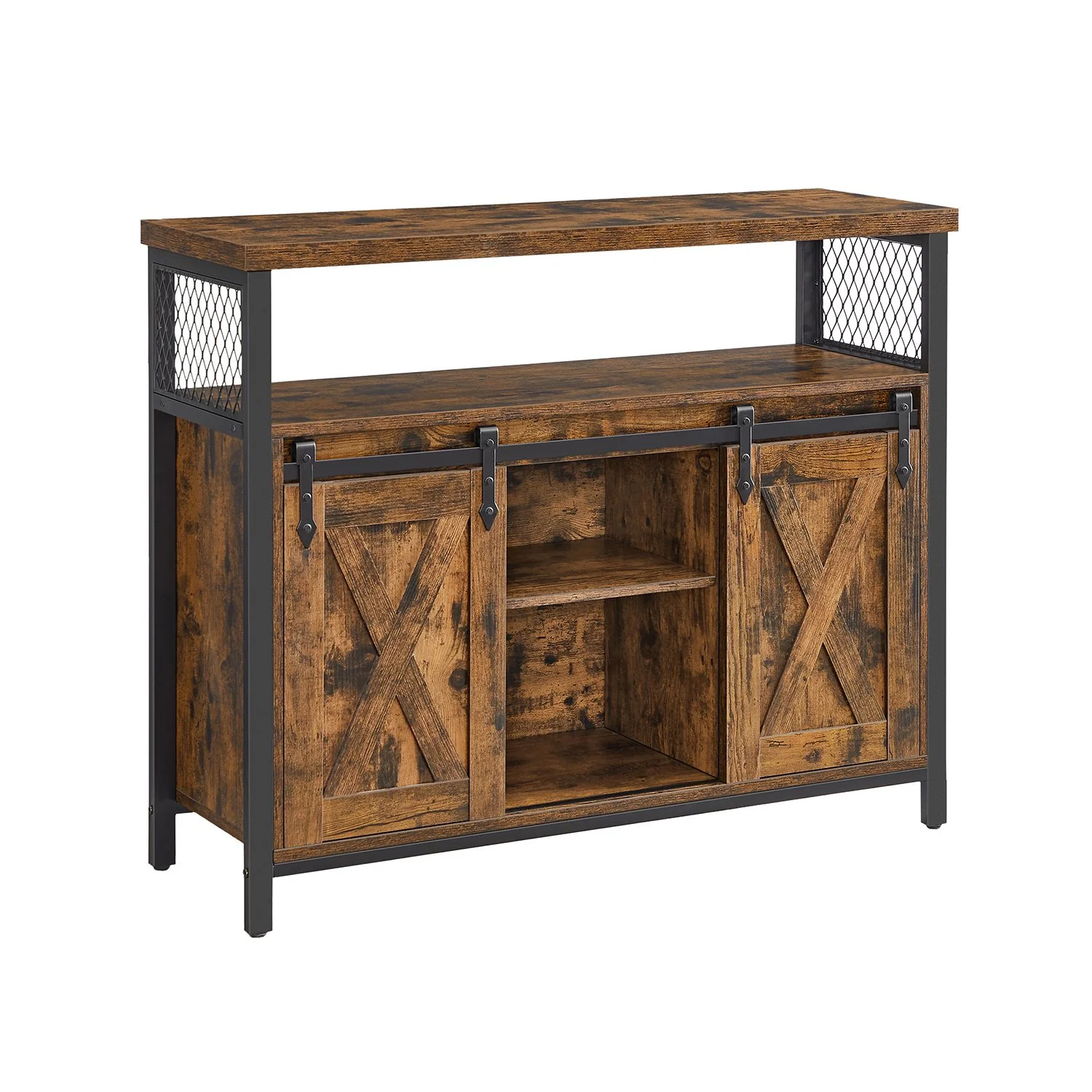 Image of Credenza da Cucina Tavolo da Buffet con Ante Scorrevole