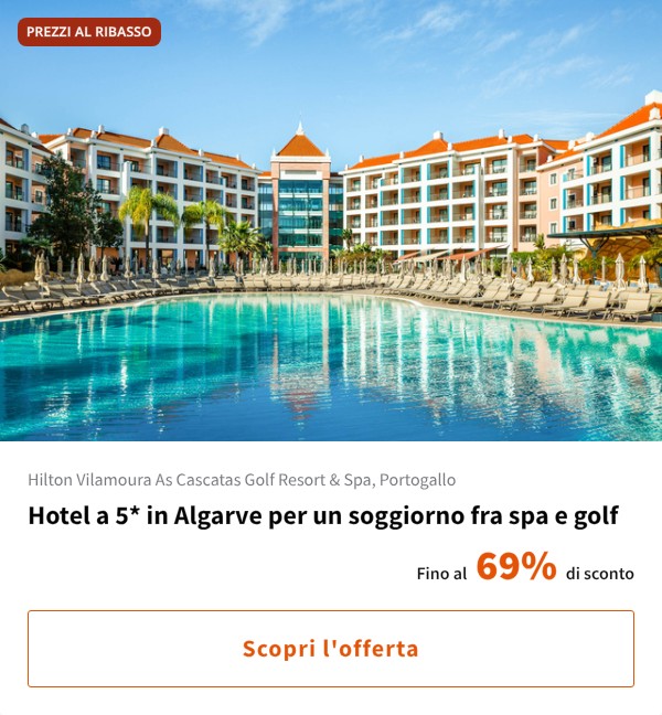 Hotel a 5* in Algarve per un soggiorno fra spa e golf