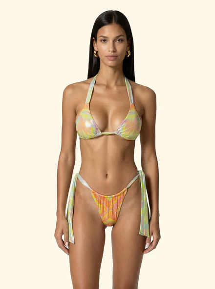Bikini Donna F**K Triangolo con Slip Regolabile Fantasia SW0310-X25