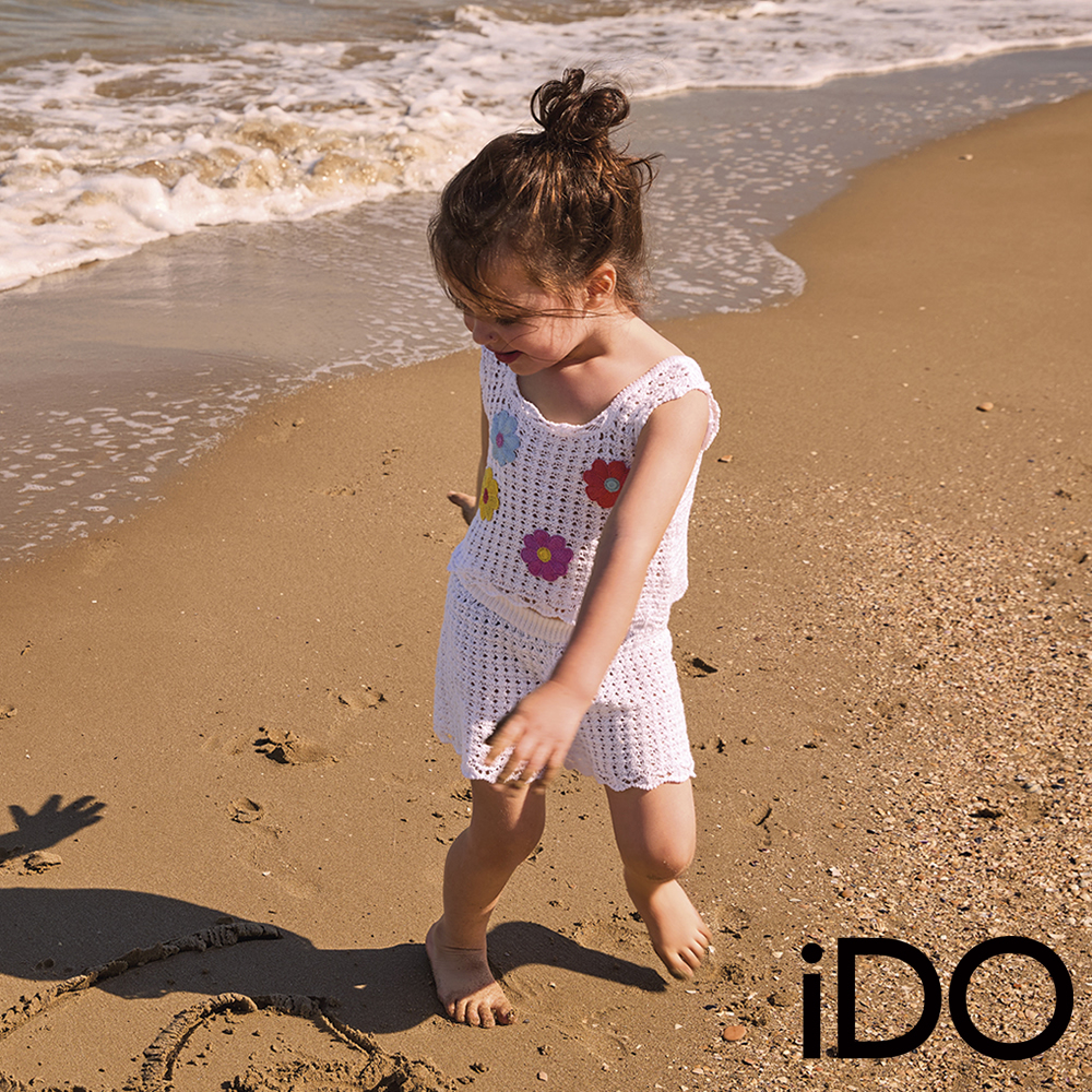 Image of COMPLETO CROCHET FIORELLINI 4G549 BAMBINA IDO