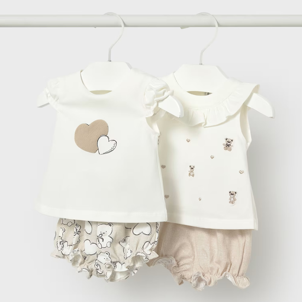 Image of COMPLETO CON MANICA AD ALETTA 1642 NEONATA MAYORAL