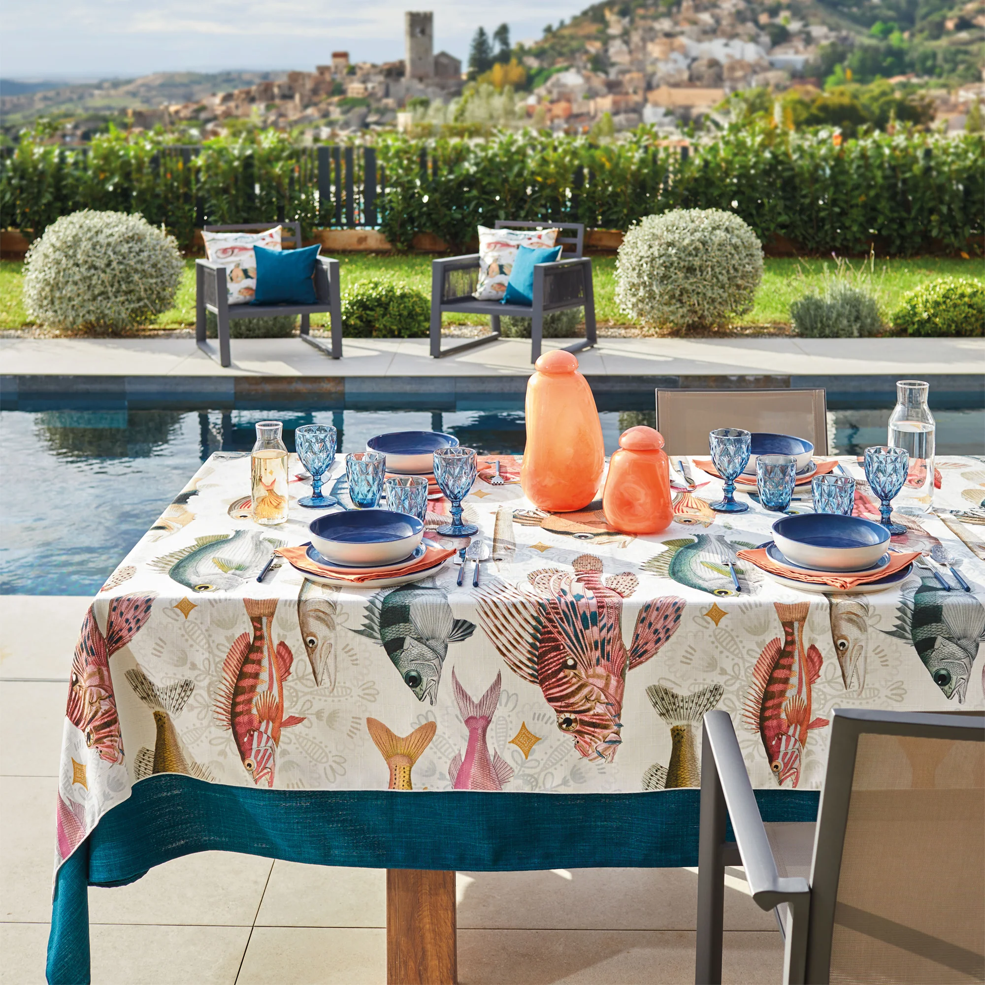 Image of Tovaglia Antimacchia in <br>Fantasia - <b>Tabasco