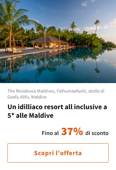 Un idilliaco resort all inclusive a 5* alle Maldive