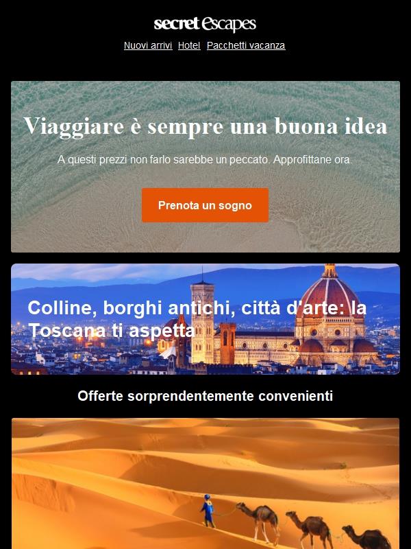 Stanza vuota. Cinque stelle. Prenoti?