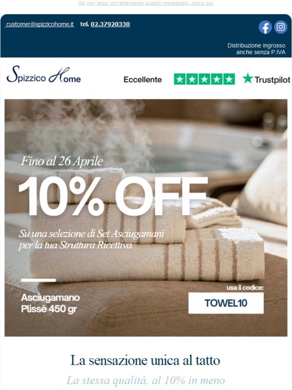 Gli asciugamani che i tuoi ospiti amano 💙 in Promozione 👈