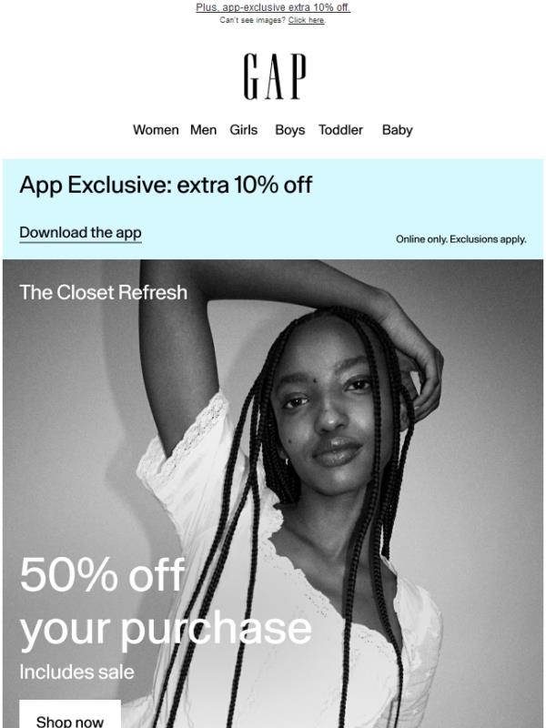 Now at the Closet Refresh: 50% off + sale picks