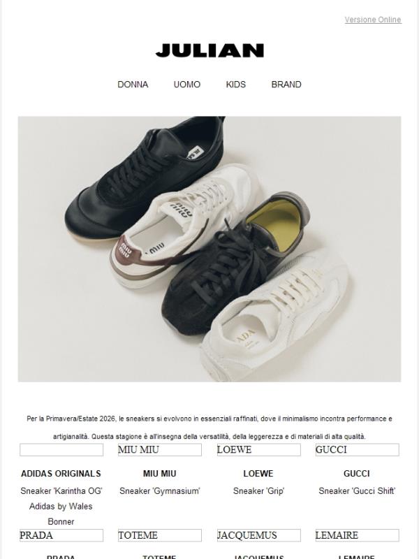 NEW IN | Sneakers SS26: I nuovi essenziali