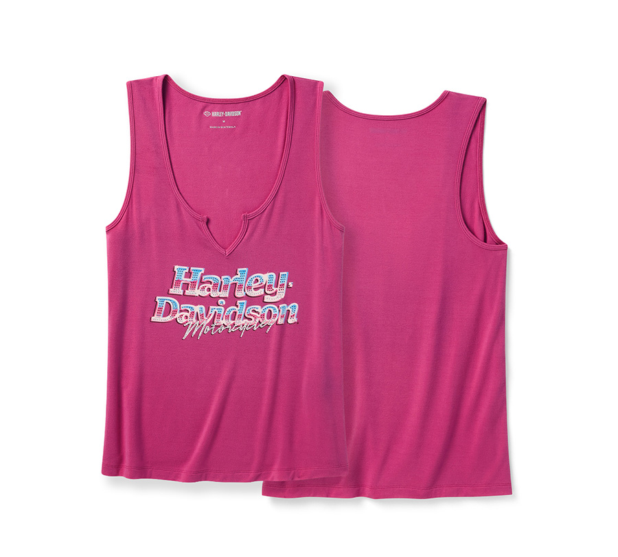 CANOTTA BLING CROMATICA CON SCOLLO A TACCA