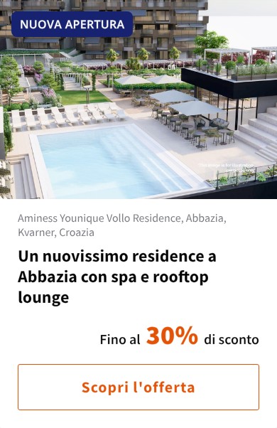 Un nuovissimo residence a Abbazia con spa e rooftop lounge