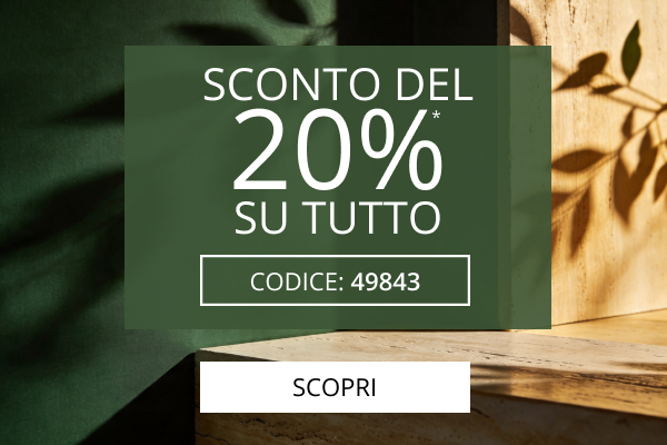 20% sconto su tutto