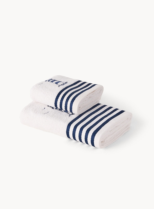 Asciugamano in spugna di cotone ricamo faro