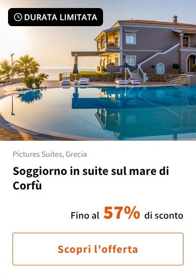 Soggiorno in suite sul mare di Corfù