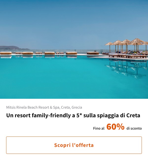 Un resort family-friendly a 5* sulla spiaggia di Creta
