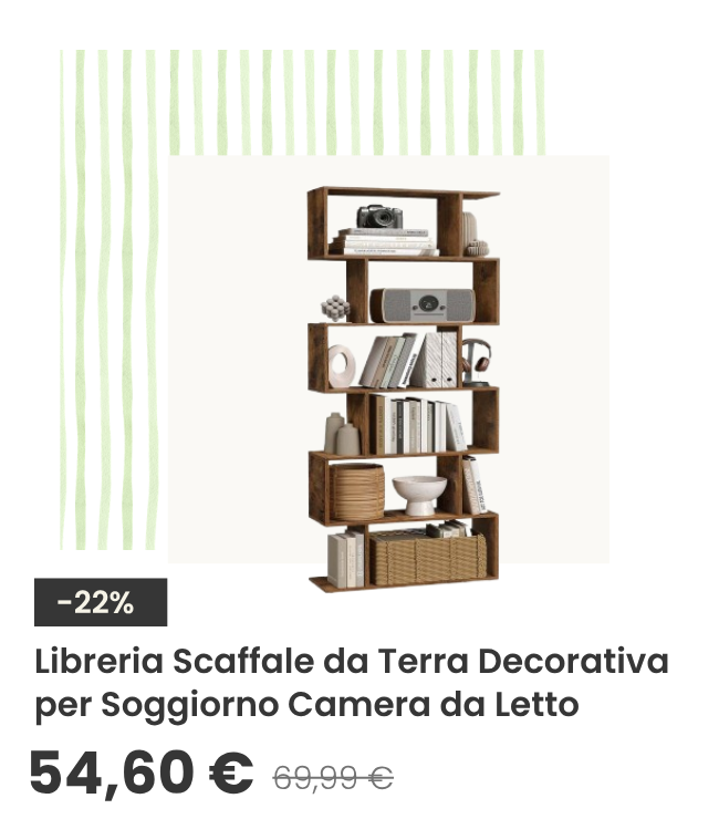Libreria Scaffale da Terra Decorativa per Soggiorno Camera da Letto