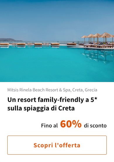 Un resort family-friendly a 5* sulla spiaggia di Creta